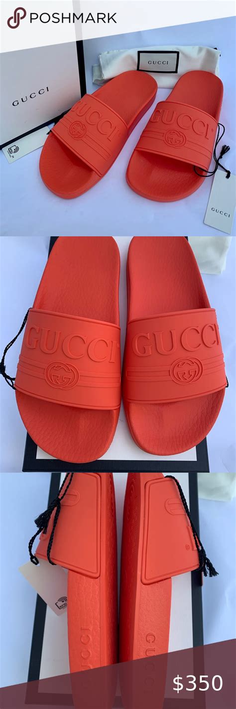 pantoletten gucci|Gucci slide sandals orange.